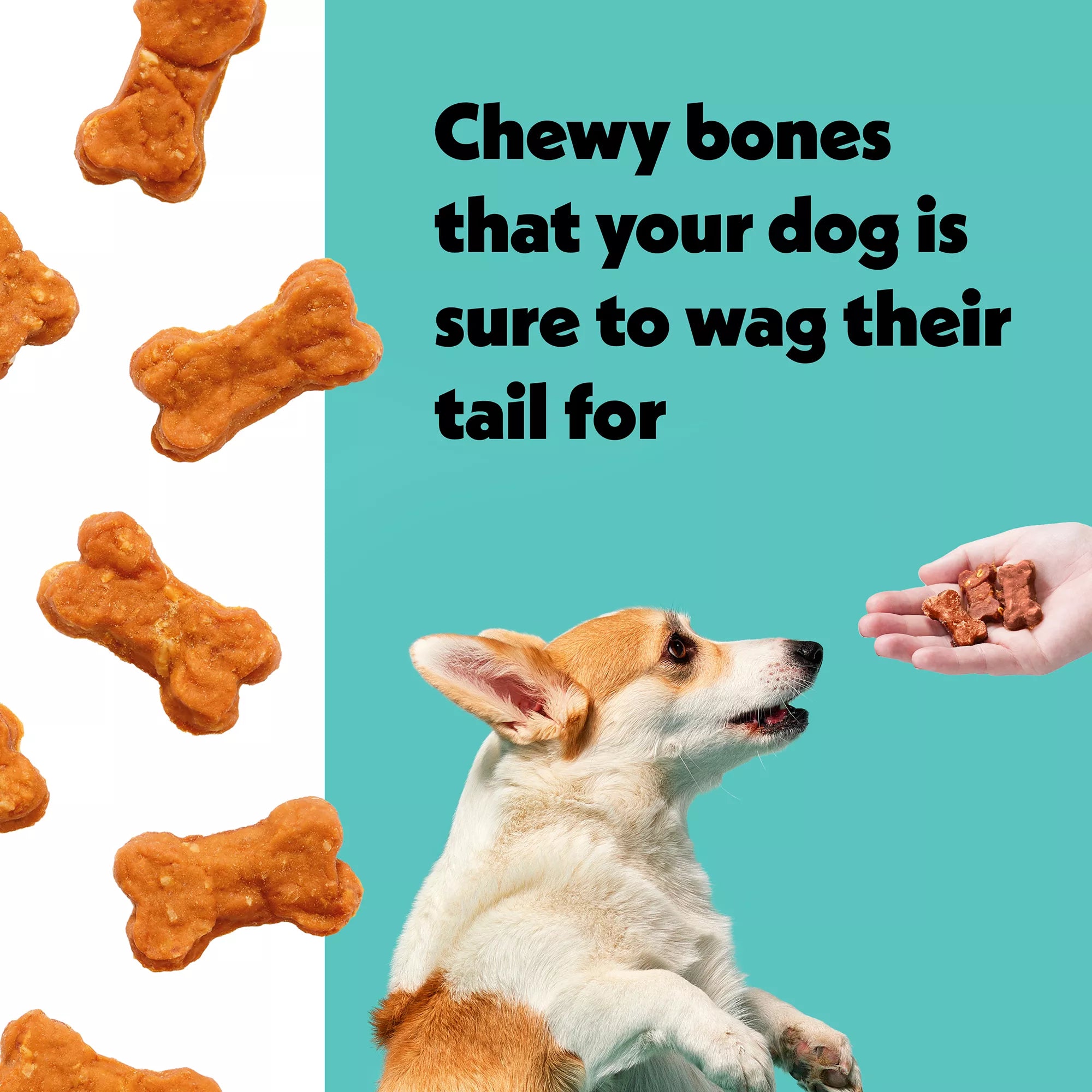 Wiggles & Wags Chicken & Cheese Chewy Bones Dog Treats 6 OZ