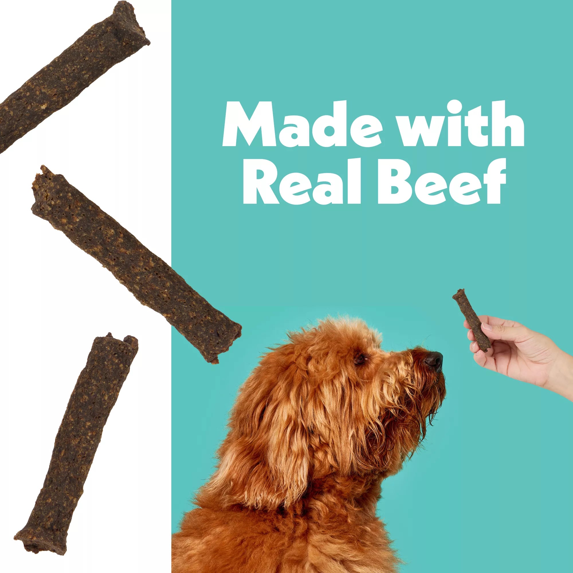 Wiggles & Wags Beef Meaty Sticks Dog Treats 16 OZ