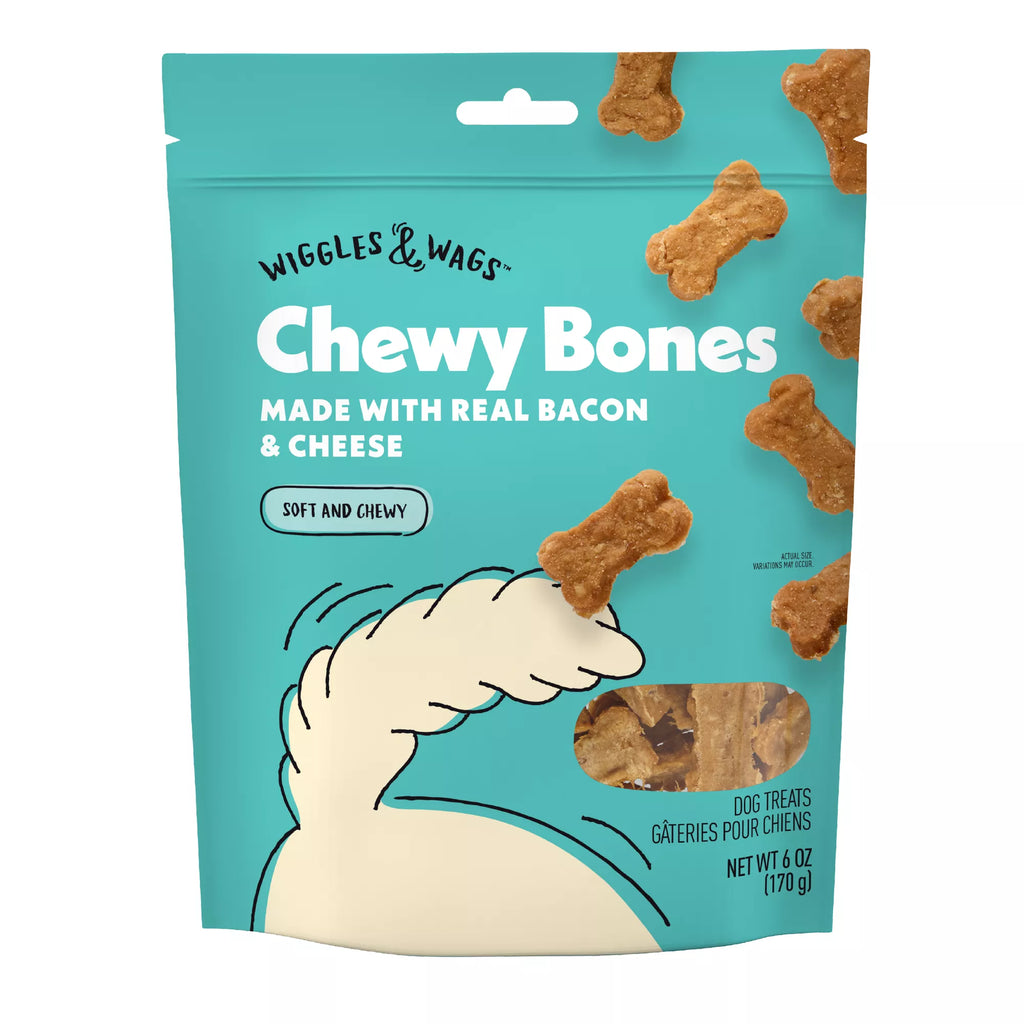 Wiggles & Wags Chewy Bones Bacon and Cheese 6 OZ