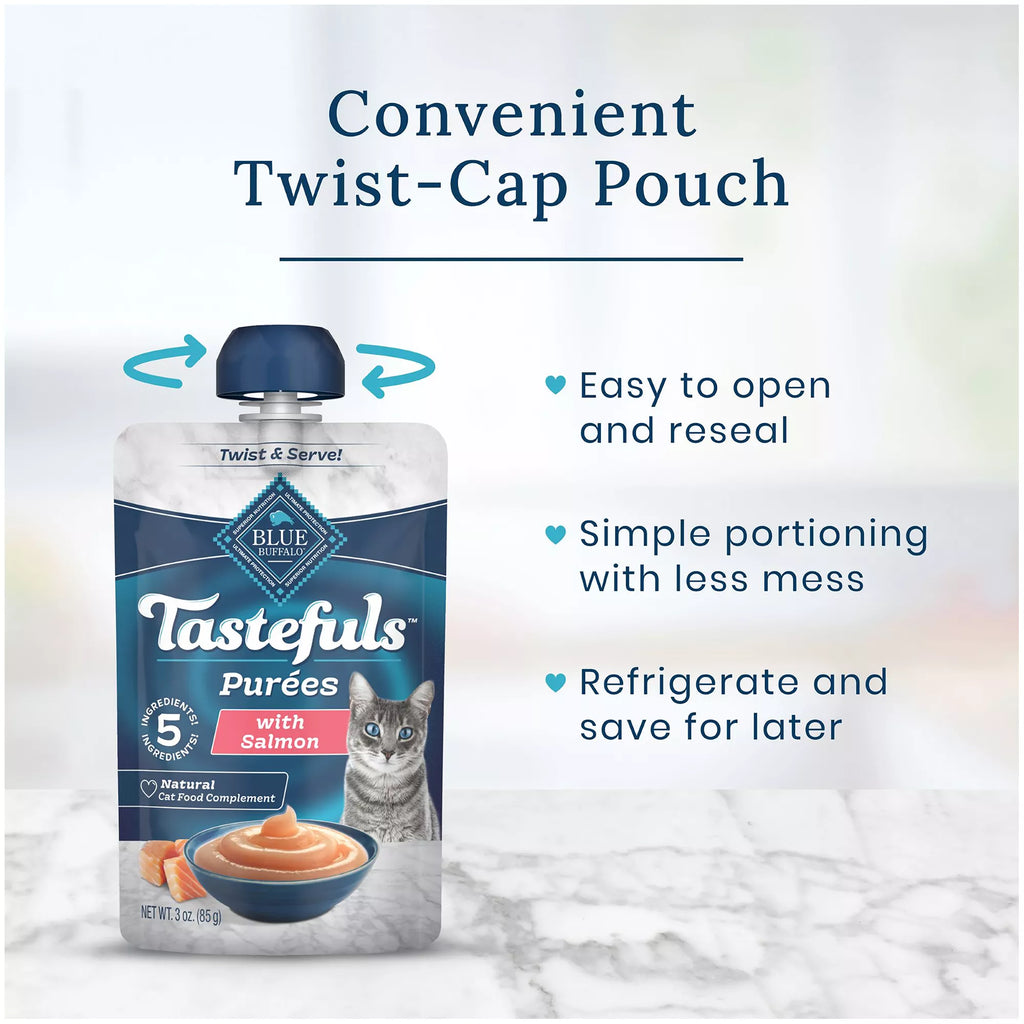 Blue Buffalo Tastefuls Purees Adult Cat Food Topper - 3 oz
