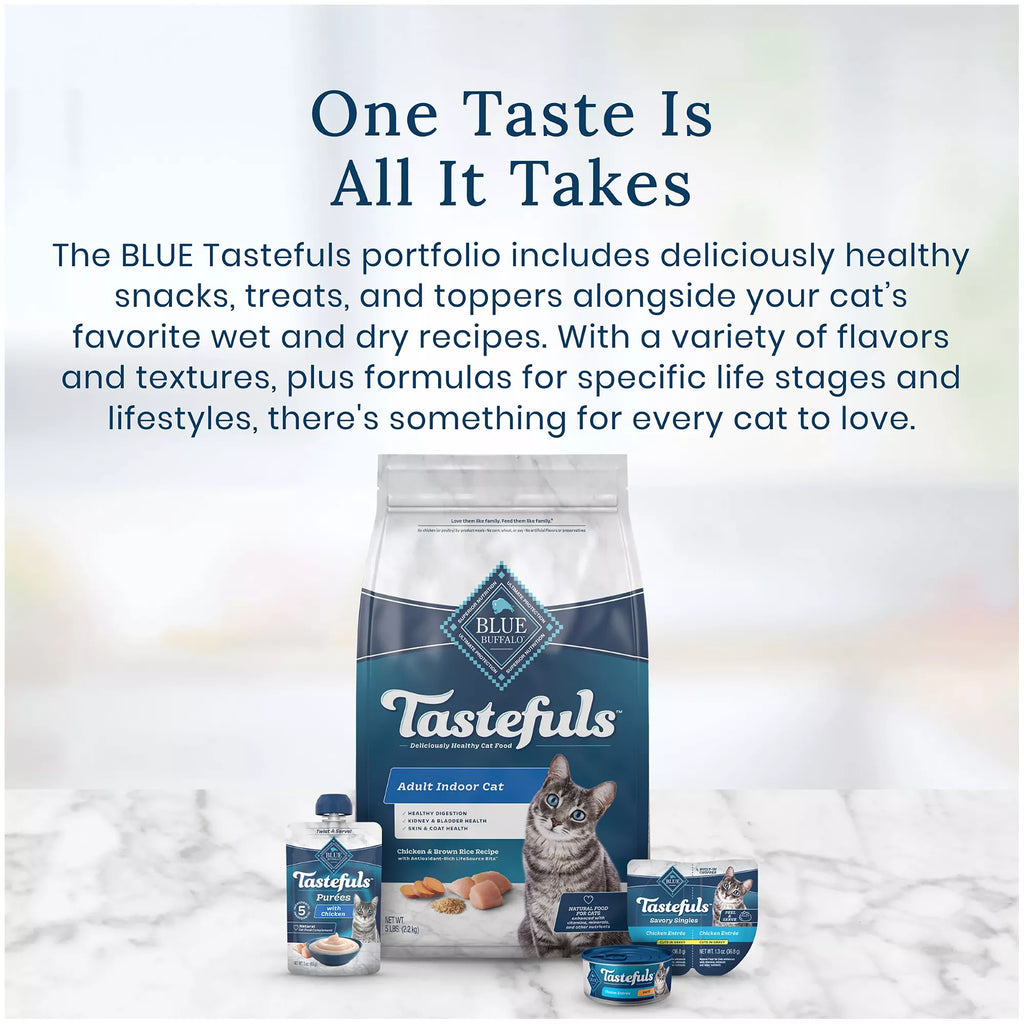 Blue Buffalo Tastefuls Purees Adult Cat Food Topper - 3 oz
