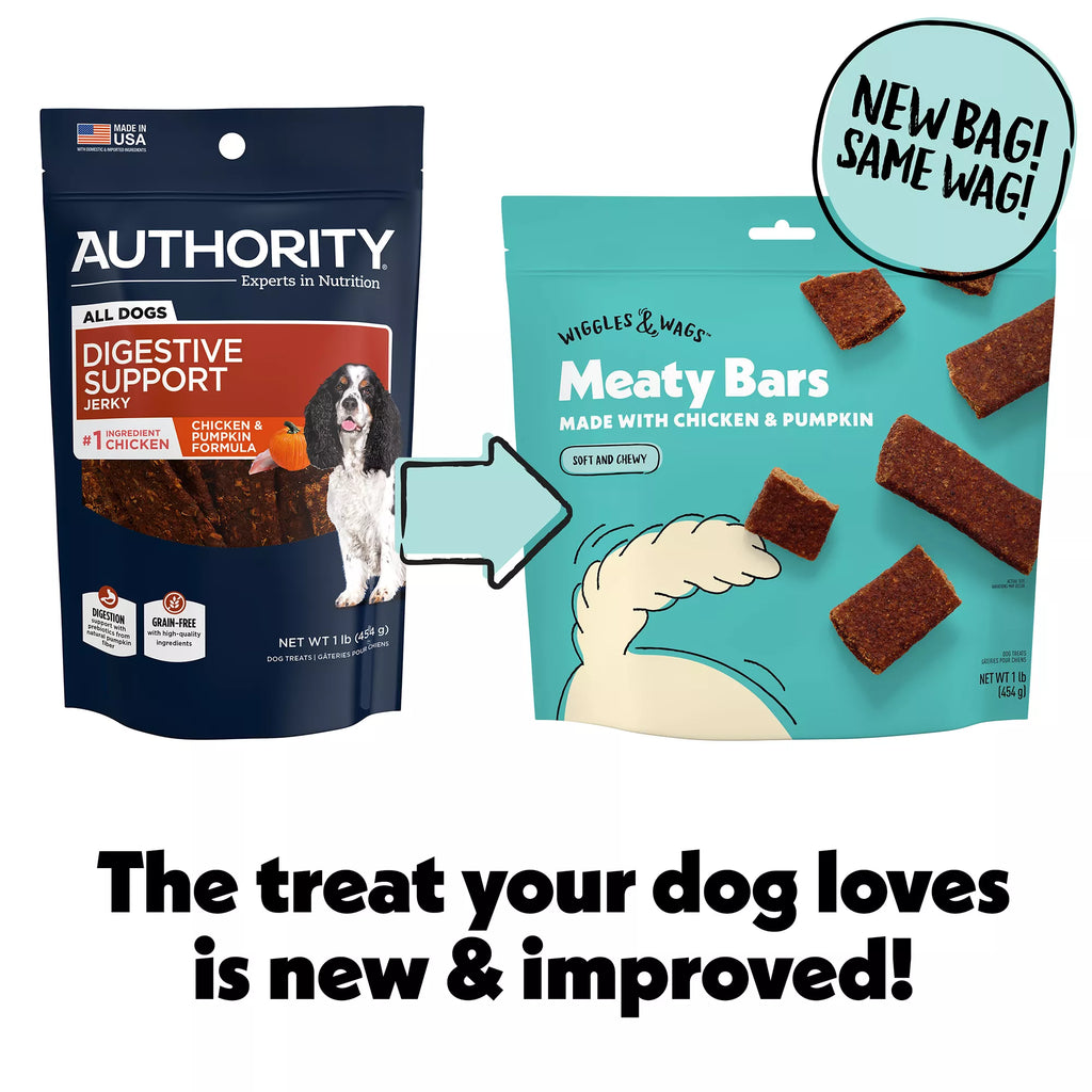 Wiggles & Wags Meaty Bars Dog Treats 16 OZ