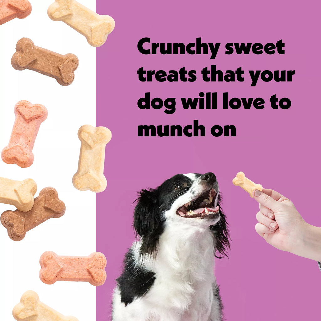 Wiggles & Wags Strawberry, Vanilla & Carob Neopolitan Cookies Dog Treats 14 OZ