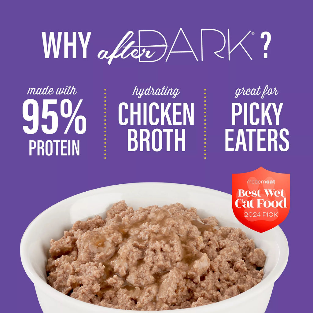 Tiki Cat After Dark Adult Cat Food - High Protein, Soft Pate, 3 Oz