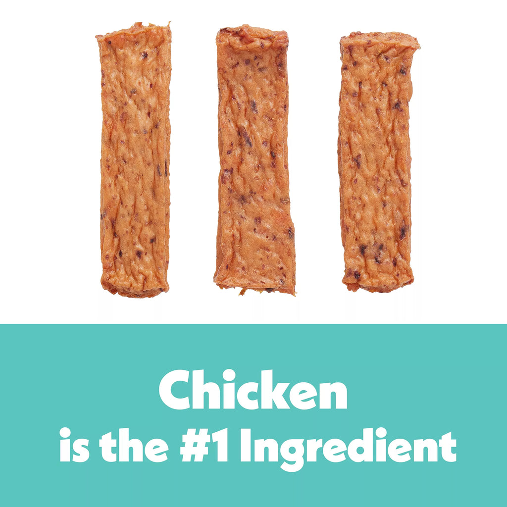 Wiggles & Wags Chicken and Cranberry Meaty Bars Dog Treats 8 OZ