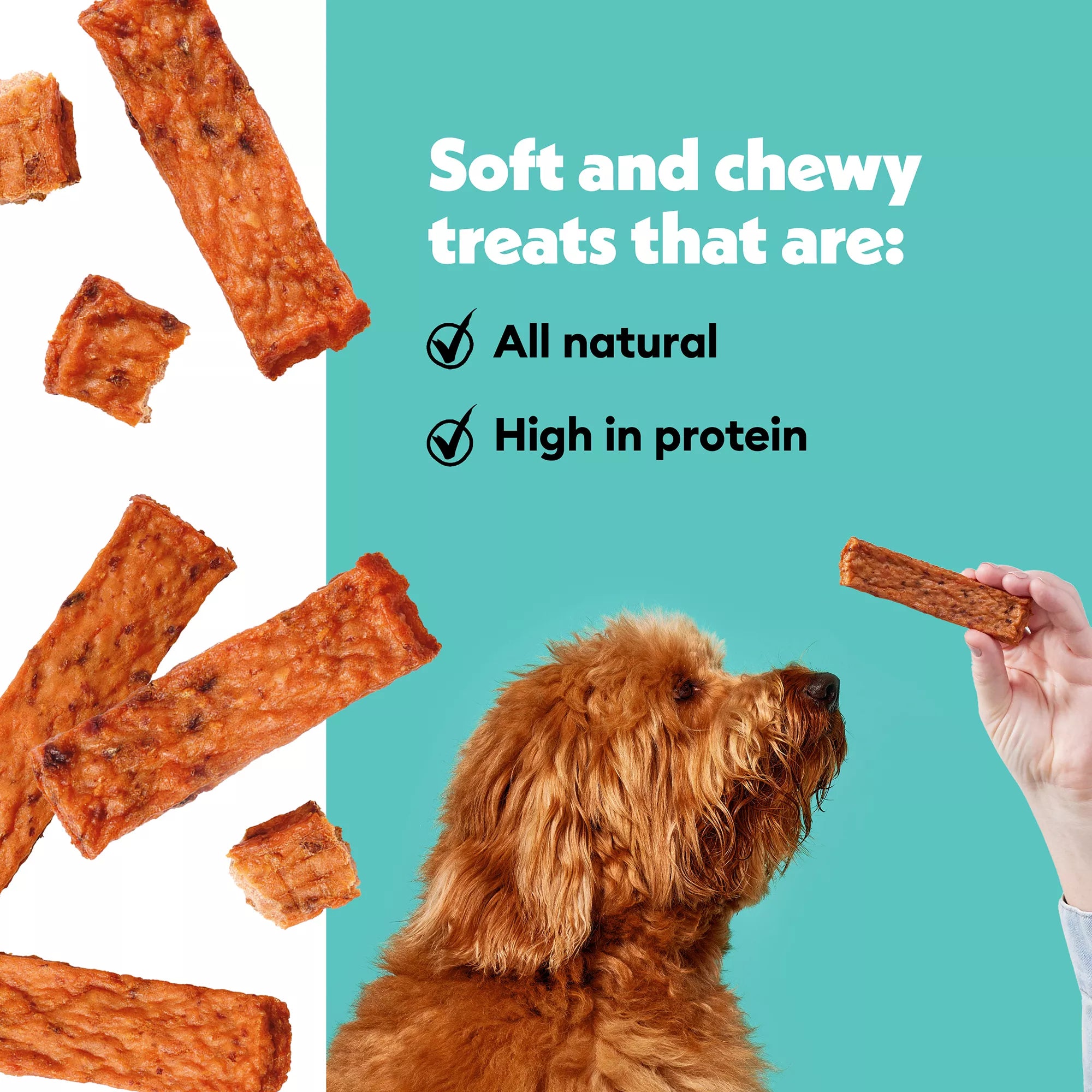 Wiggles & Wags Chicken and Cranberry Meaty Bars Dog Treats 8 OZ