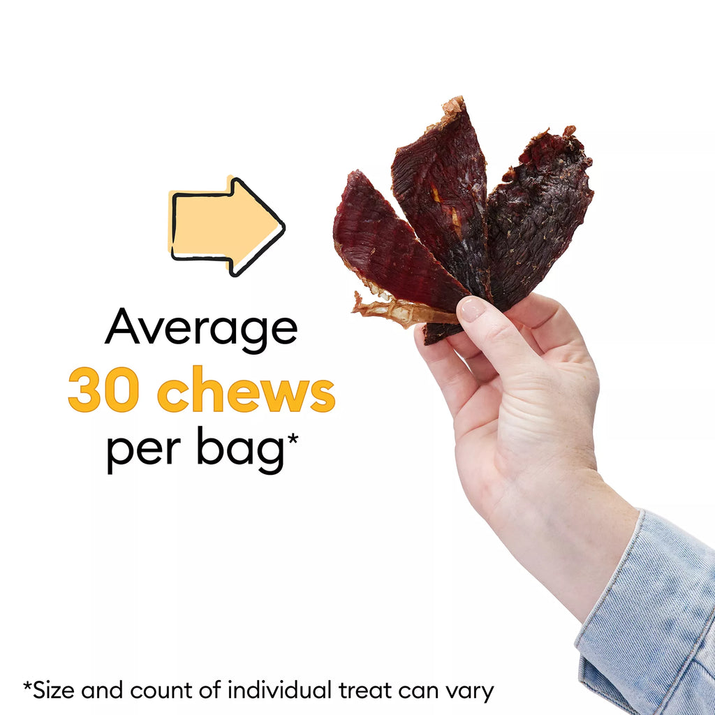 Wiggles & Wags Beef Jerky Cuts Dog Treats 8 OZ