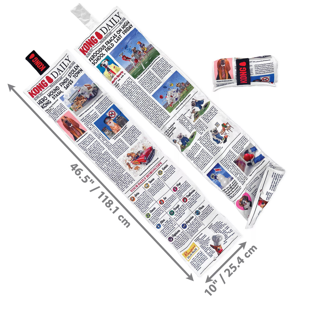 KONG Daily Newspaper Roll XL 3 Feet Long with 6 Squeakers