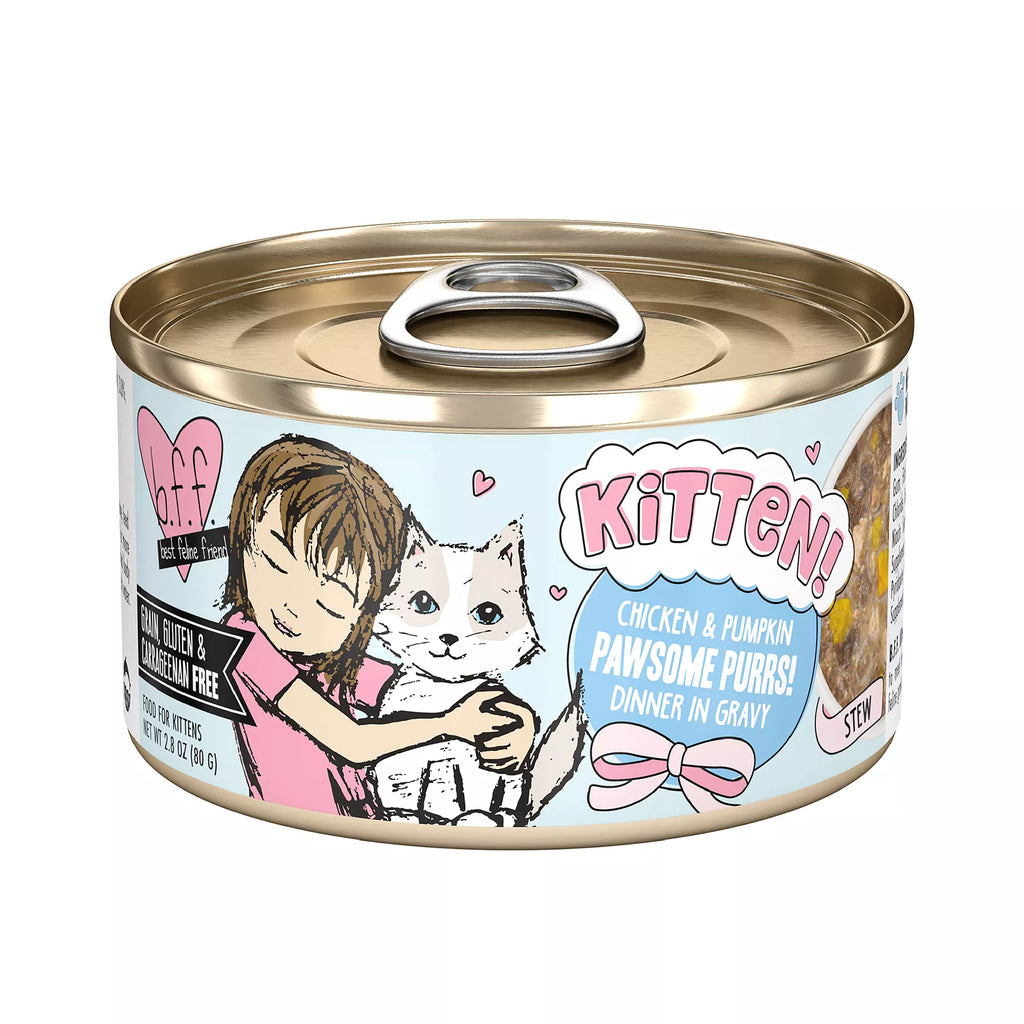 B.F.F. Kitten! Wet Cat Food - Grain-Free Pet Food, In Wet Pet Food in Gravy, 2.8 Oz