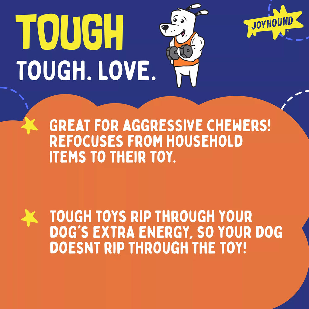 Joyhound Rip Roarin' Tough Popcorn Dog Toy