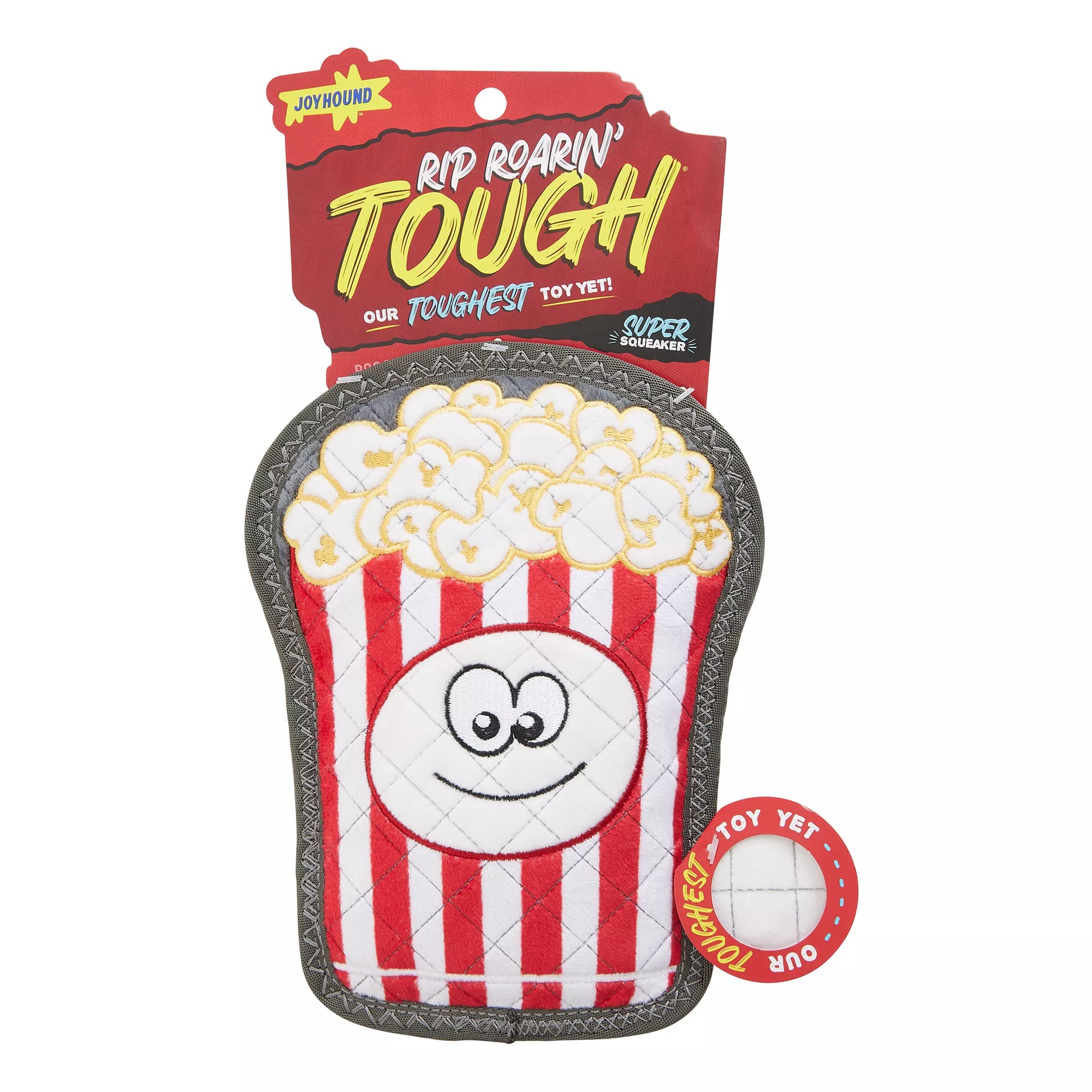 Joyhound Rip Roarin' Tough Popcorn Dog Toy