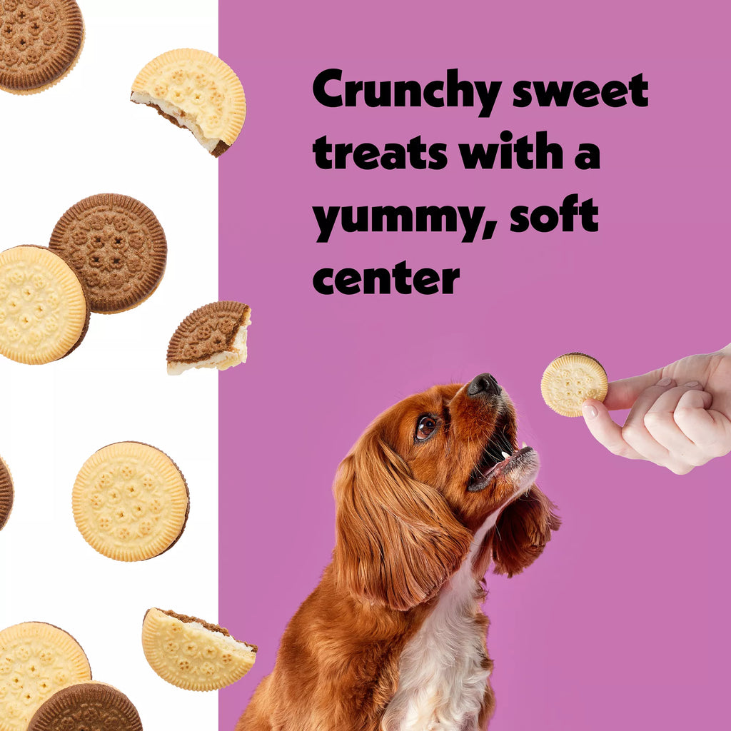 Wiggles & Wags Carob & Vanilla Sandwich Cookies Dog Treats 14.3 OZ