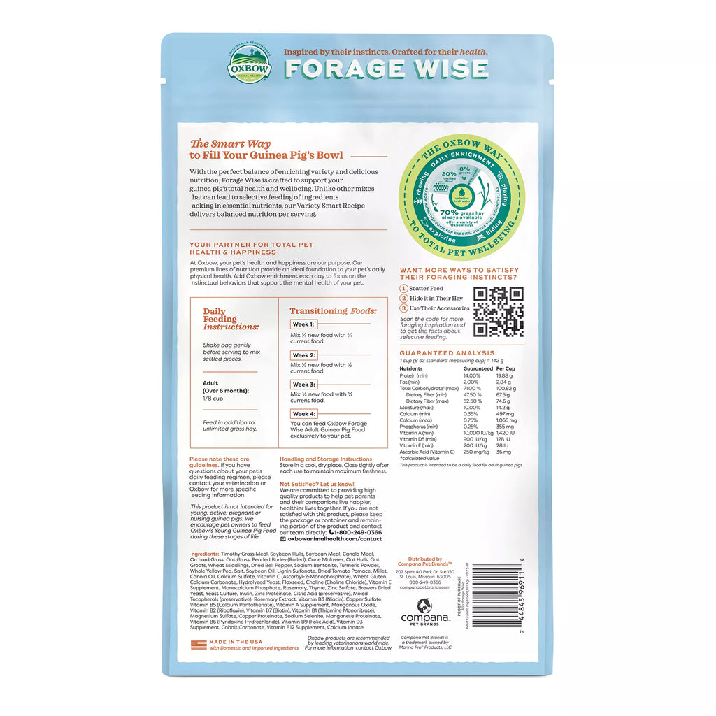 Oxbow Forage Wise Mixed Guinea Pig Food