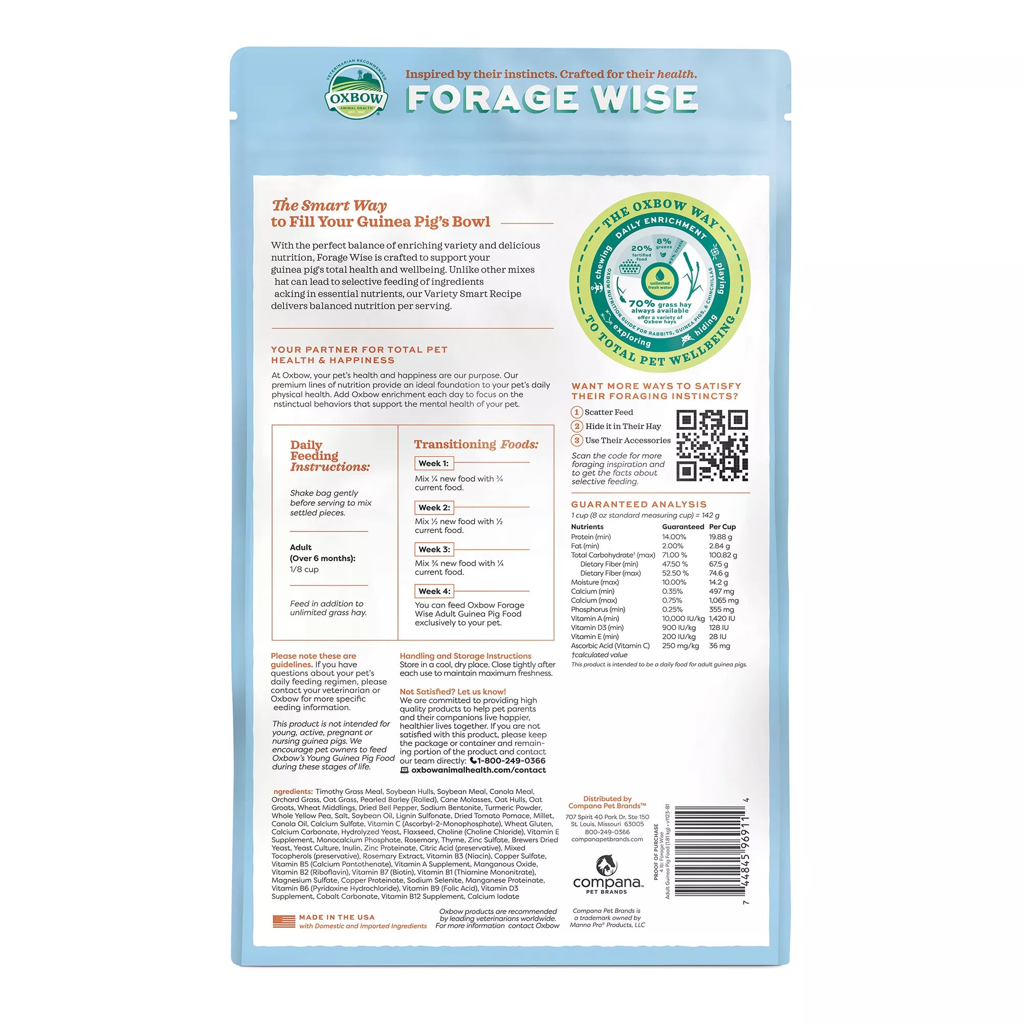 Oxbow Forage Wise Mixed Guinea Pig Food