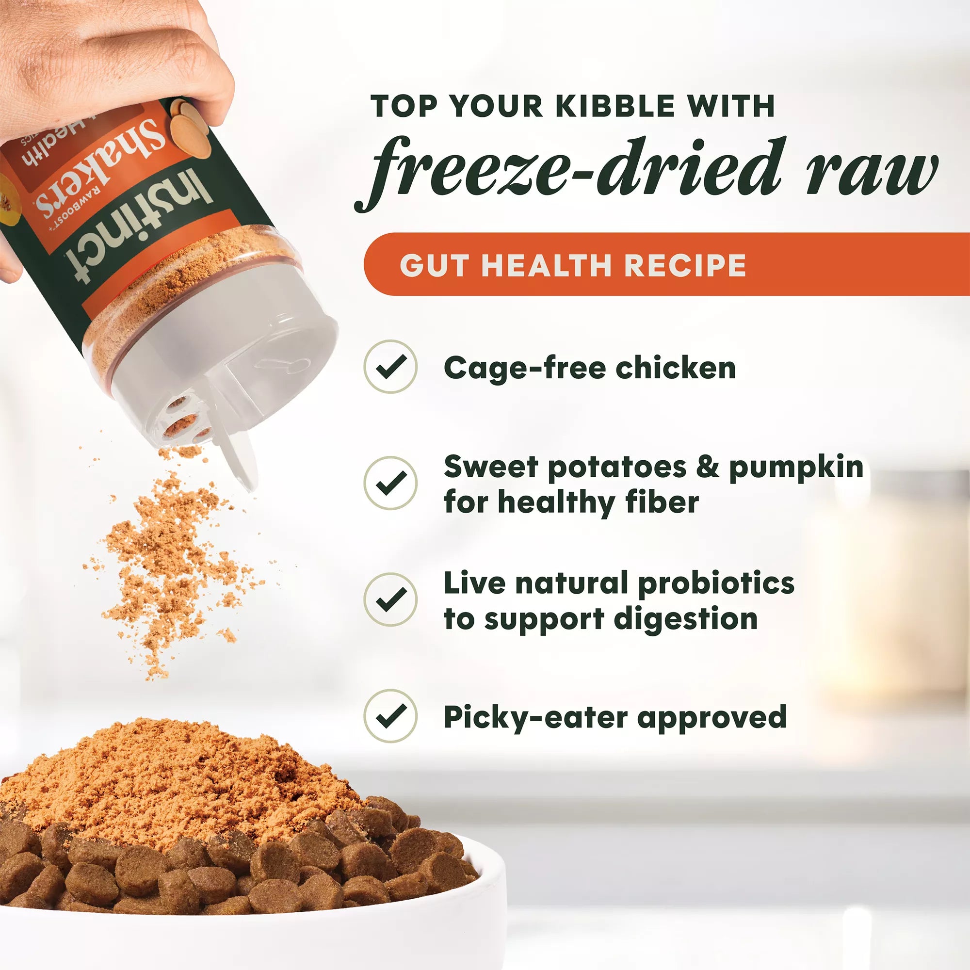 Instinct RawBoost Shakers Dog Food Topper - Freeze Dried Raw, Grain-Free Pet Food, 5.5 OZ