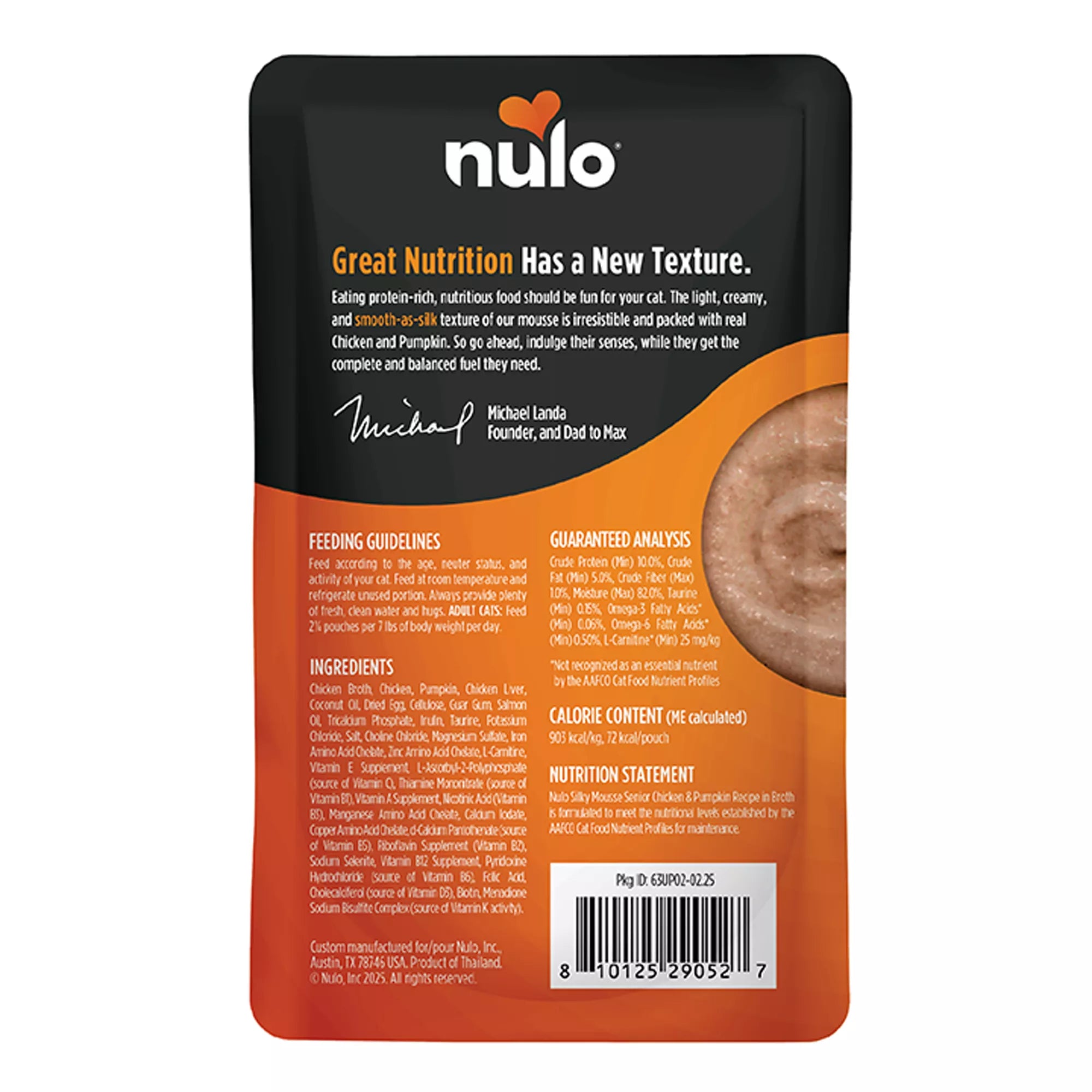 Nulo MedalSeries Senior Wet Cat Food - High-Protein Pet Food, Silky Mousse, 2.8 Oz.