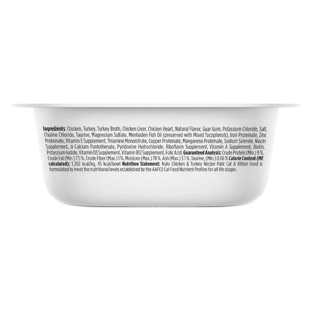 Nulo Split Cup Cat and Kitten Food - Grain-Free Pet Food, Pate, 2.64 Oz