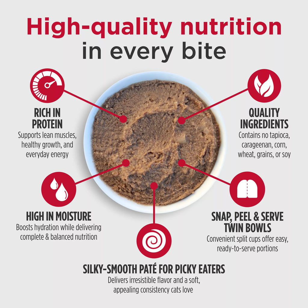 Nulo Split Cup Cat and Kitten Food - Grain-Free Pet Food, Pate, 2.64 Oz