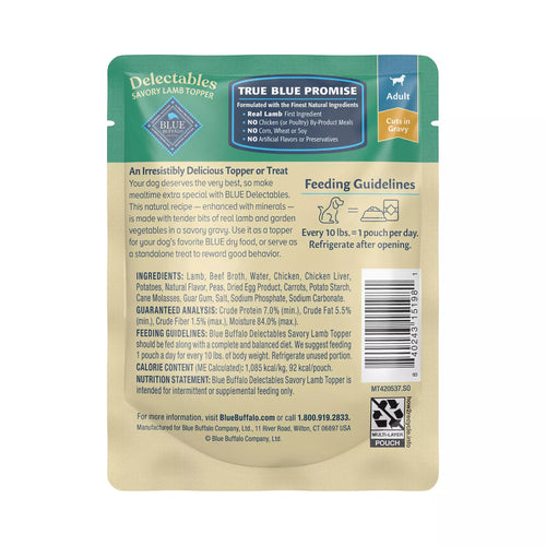 Blue Buffalo Delectables Adult Wet Dog Food Topper - 3 oz