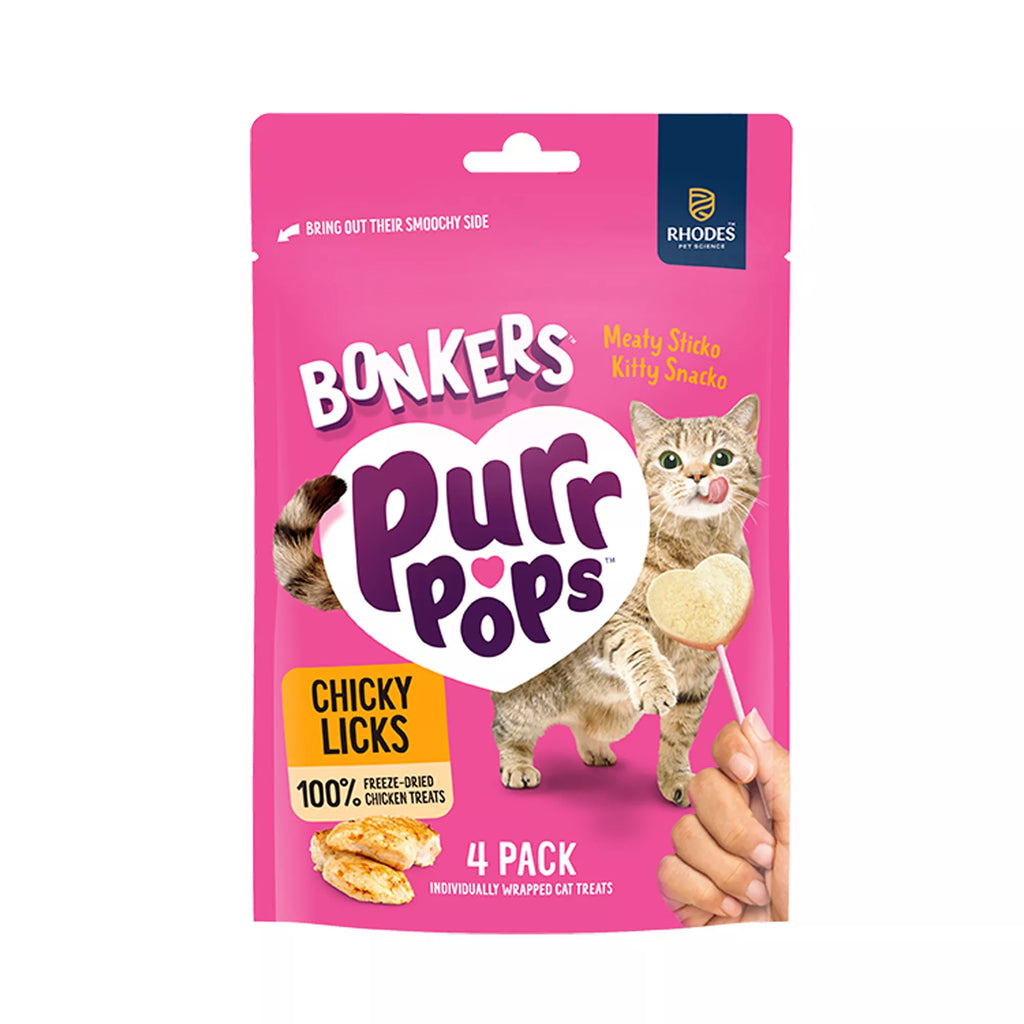 Bonkers Purr Pops Lickable Cat Treats - Chicky Licks