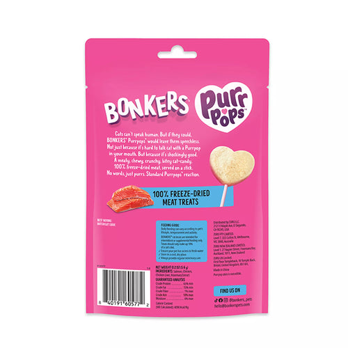 Bonkers Purr Pops Lickable Cat Treats - Lip Smackin' Salmon