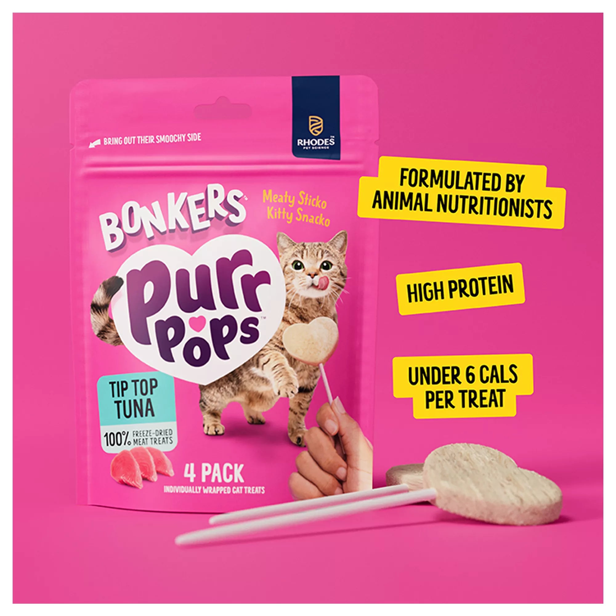 Bonkers Purr Pops Lickable Cat Treats - Tip Top Tuna