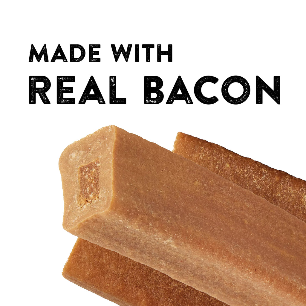 Dentley's Rawhide Alternative Chomping Sticks Bacon 4 Inch 12 Count 2 LB
