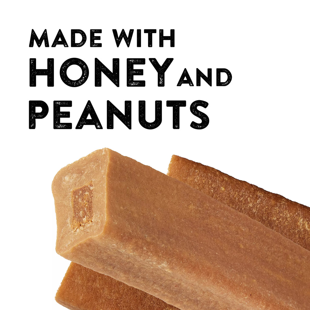 Dentley's Rawhide Alternative Peanut Butter Comping Sticks 4.4 Inch 12 Count 2 LB