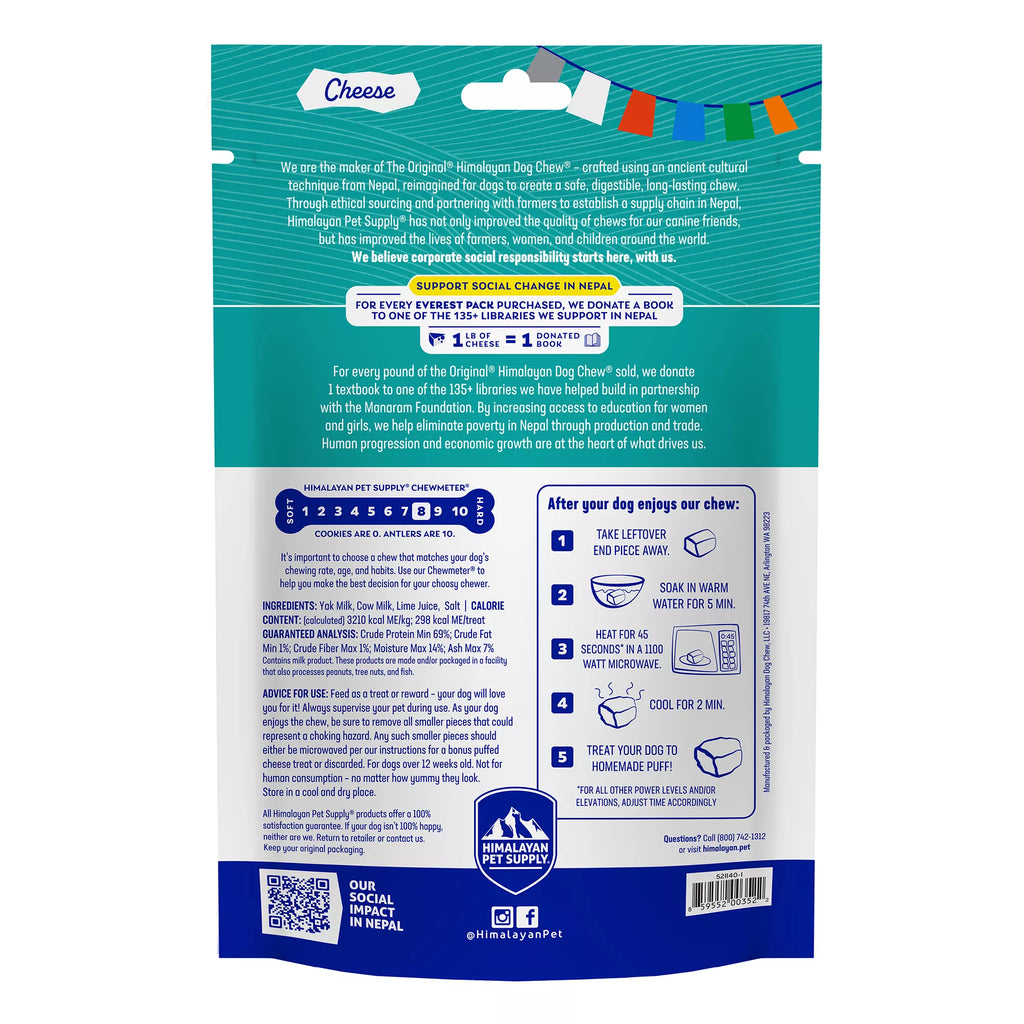 Himalayan Chews Everest Pack Dog Yak Chew Yak Cheese 5 Count 16 OZ