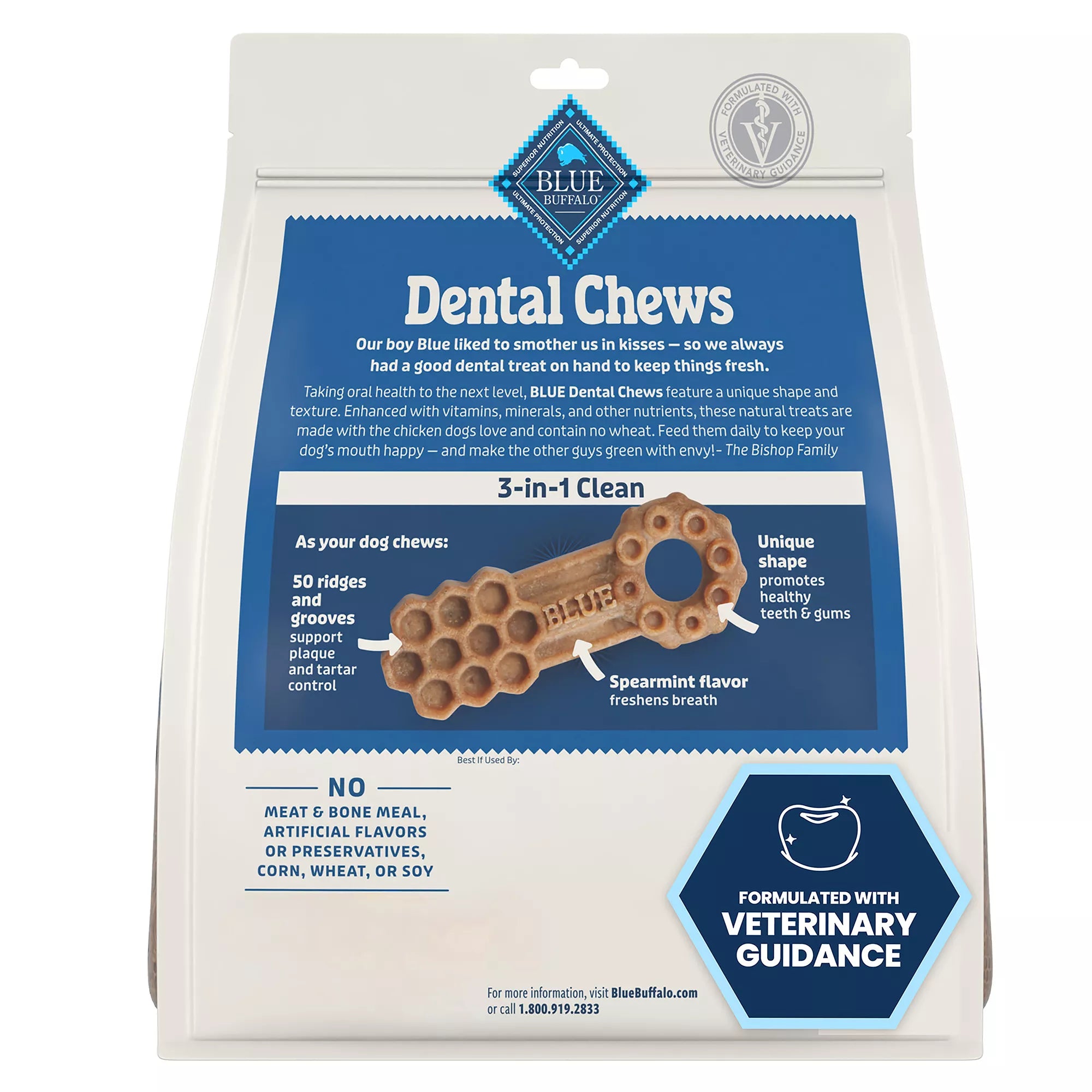 Blue Buffalo Medium Dental Chews - Chicken & Spearmint