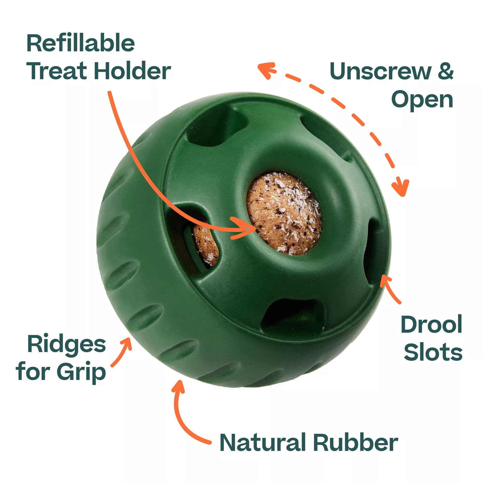 WOOF Pupsicle Treat Dispensing Dog Toy, Green