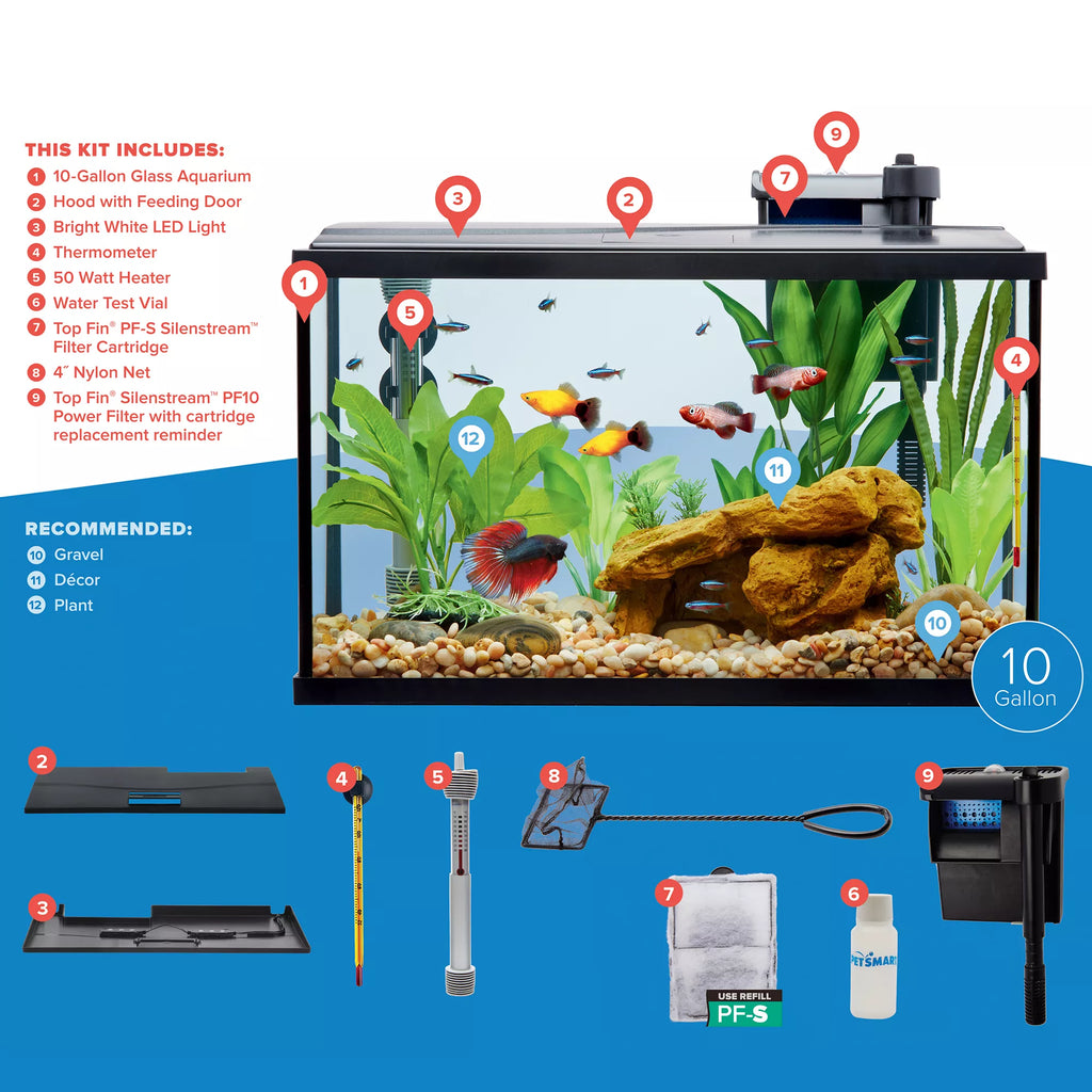 Top Fin Essentials Starter Kit Desk Aquarium