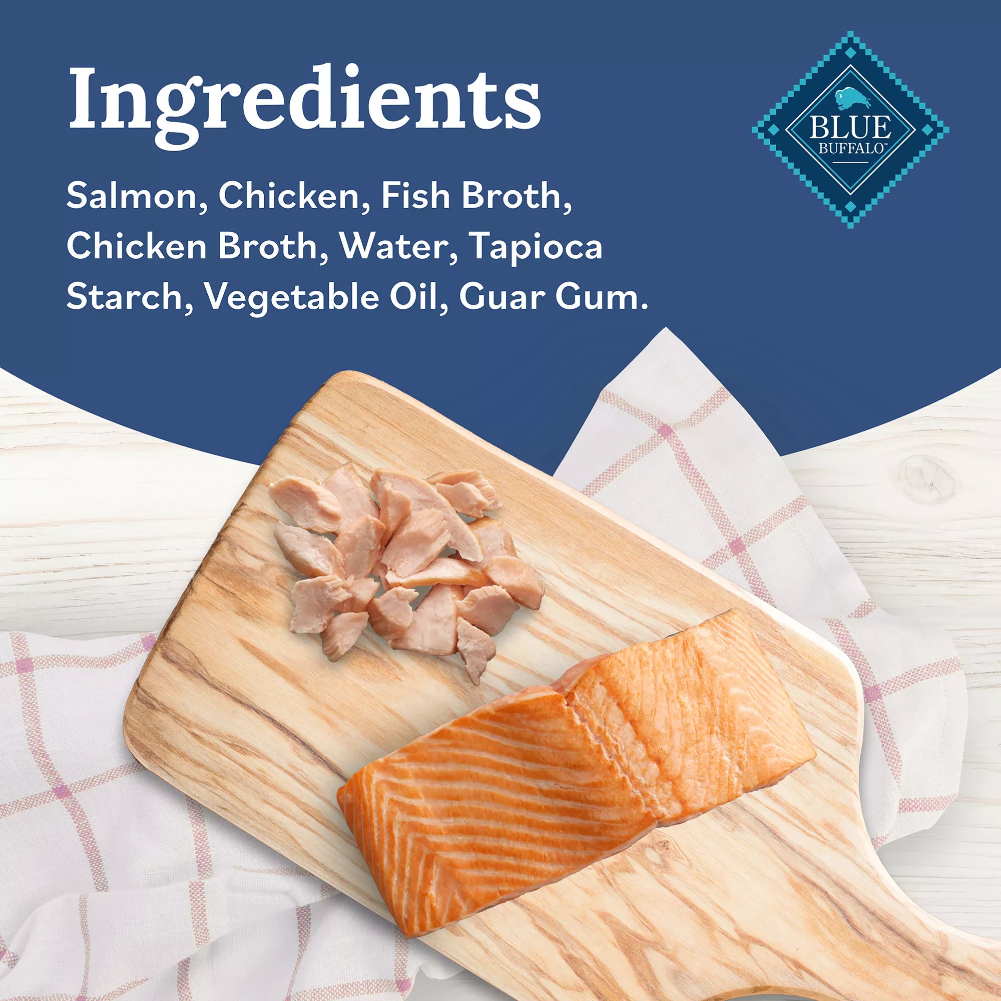 Blue Buffalo Tender Shreds Salmon & Chicken in Savory Broth All Life Stages Dog Food Topper - 2.5 oz