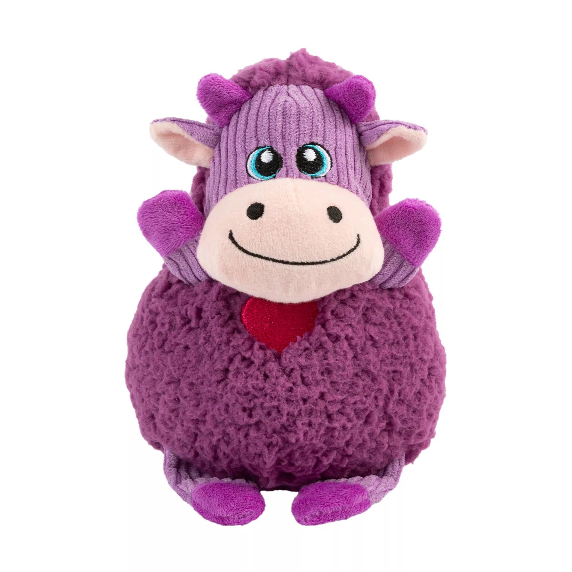 KONG Valentine's Day Sherpa Floofs Cow Dog Toy Plush for Interactive Play