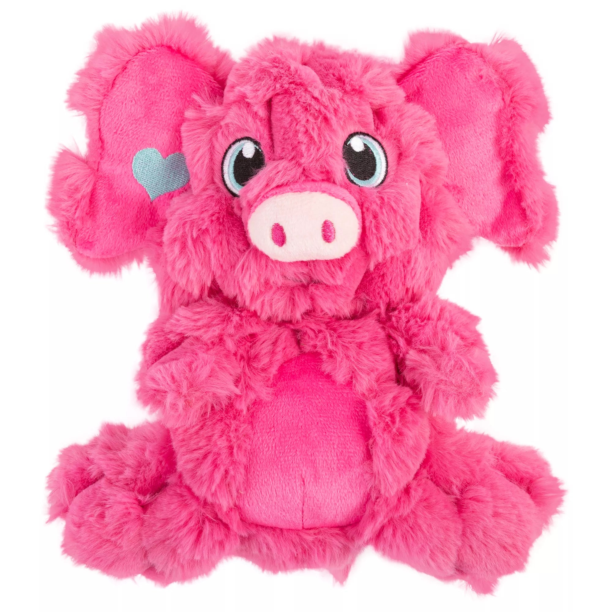 KONG Valentine's Day Scrumplez Pig Dog Toy Plush for Interactive Play