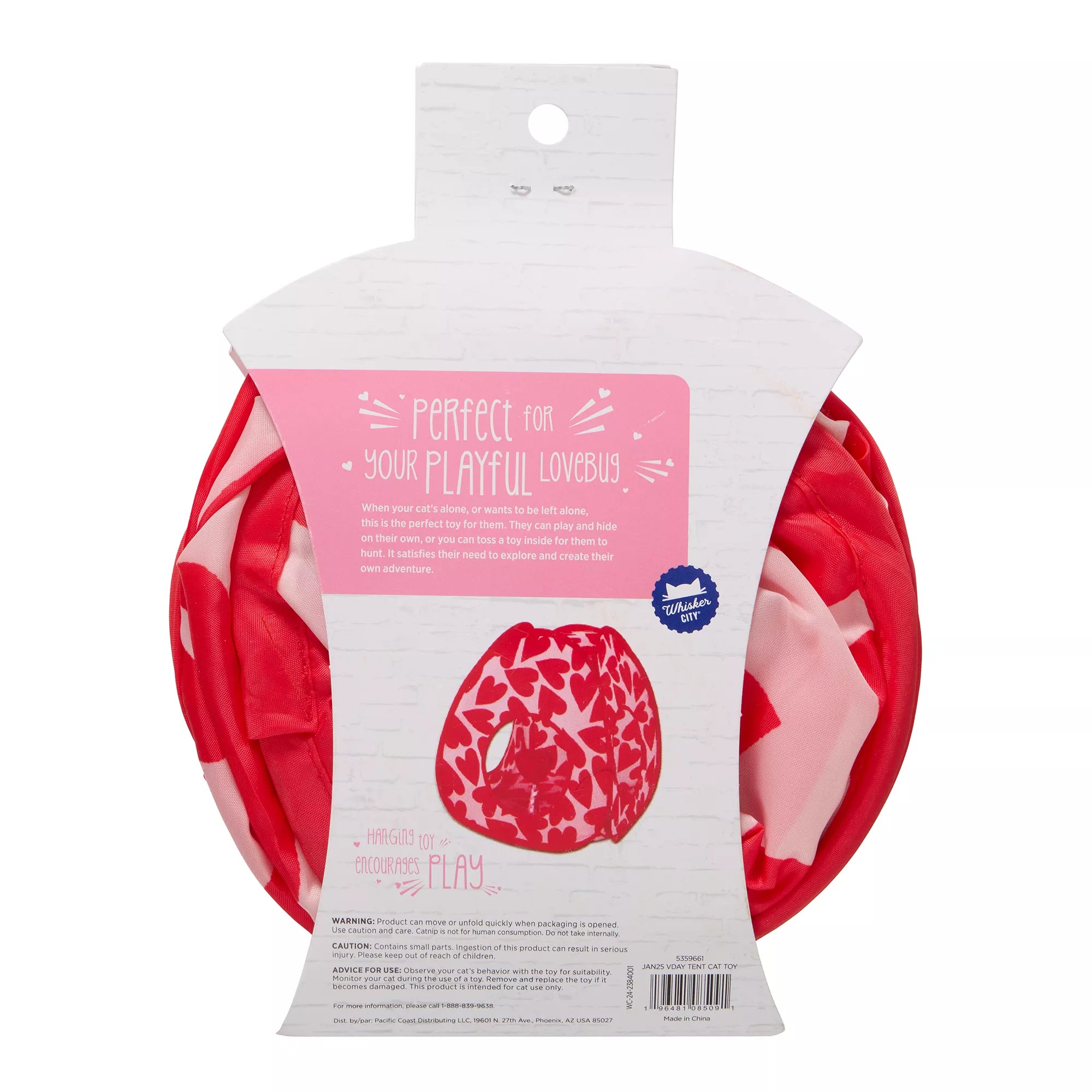 Whisker City Valentine's Day Tent Cat Toy