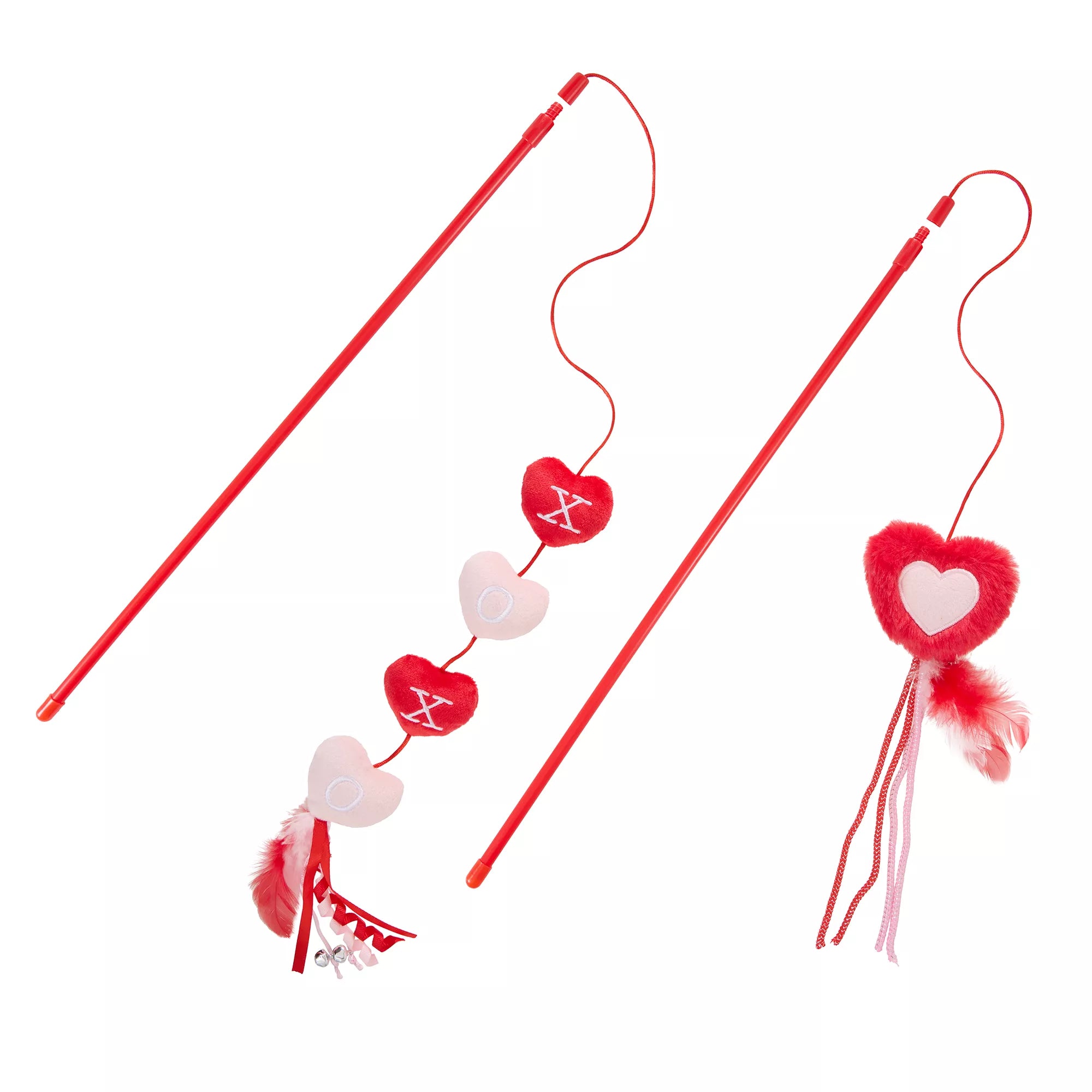 Whisker City Valentine's Day Teaser Cat Toys, 2 Count