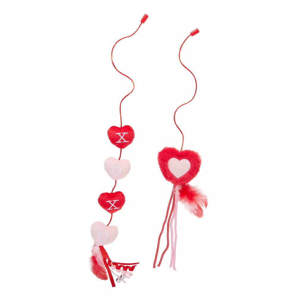 Whisker City Valentine's Day Teaser Cat Toys, 2 Count