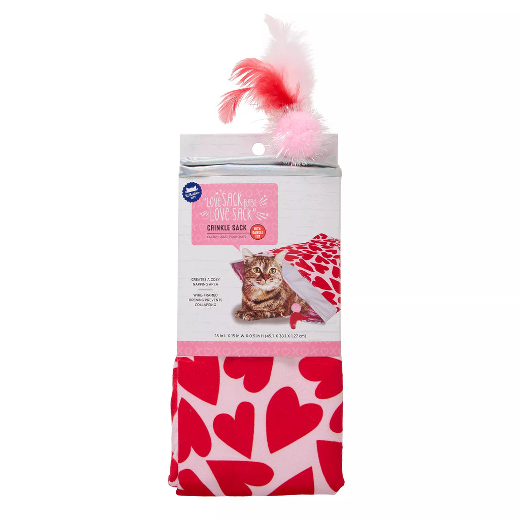 Whisker City Valentine's Day Crinkle Sack Cat Toy