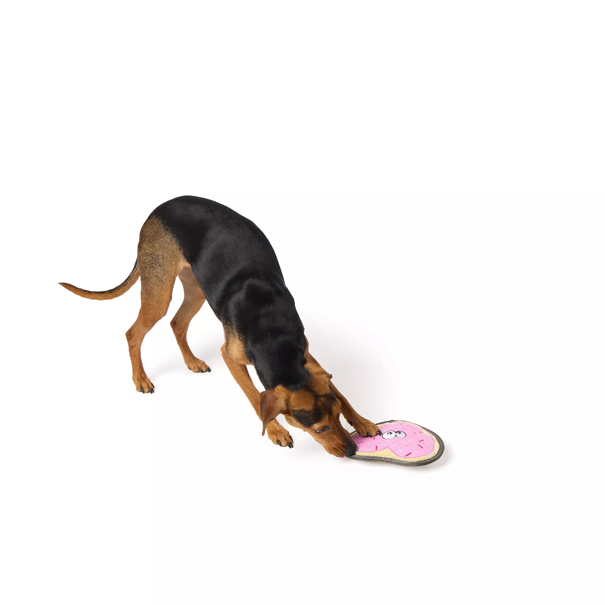 Joyhound Valentine's Day Rip Roarin' Tough Heart Donut Dog Toy