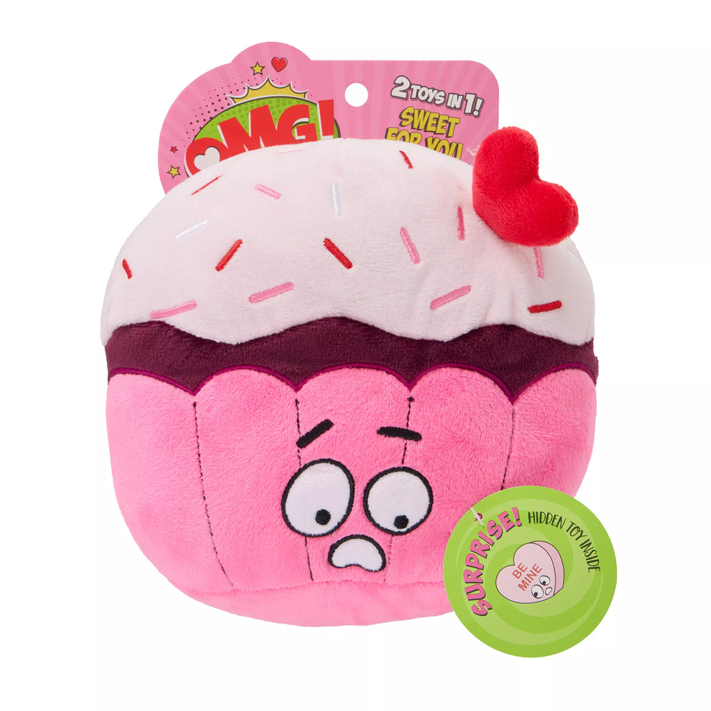 OMG Surprise Valentine's Day Cupcake Dog Toy