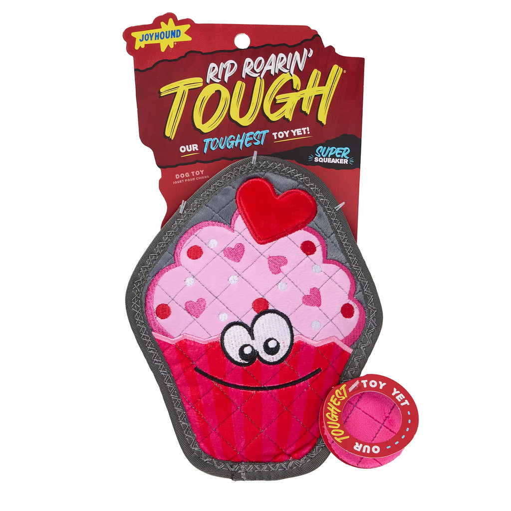 Joyhound Valentine's Day Rip Roarin' Tough Cupcake Dog Toy