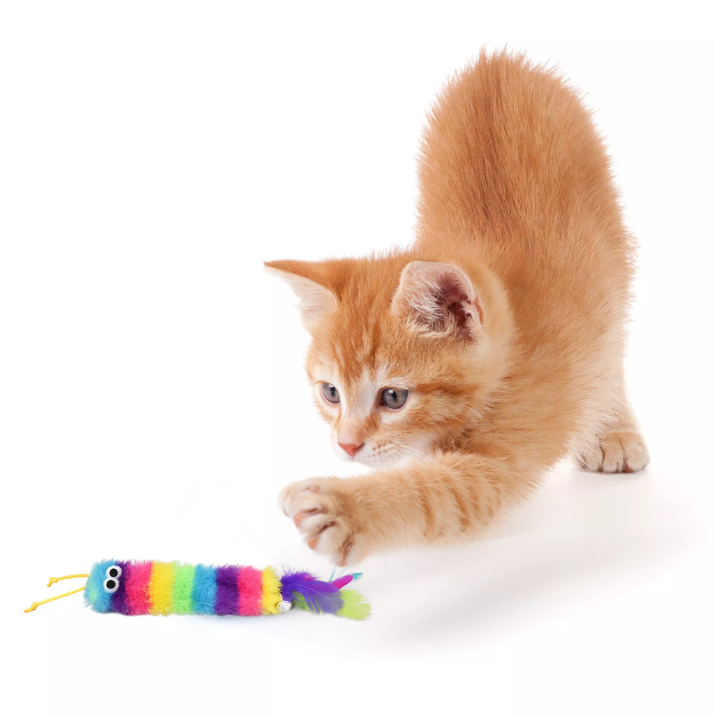 Multipet Rainbow Caterpillar Catnip Cat Toy