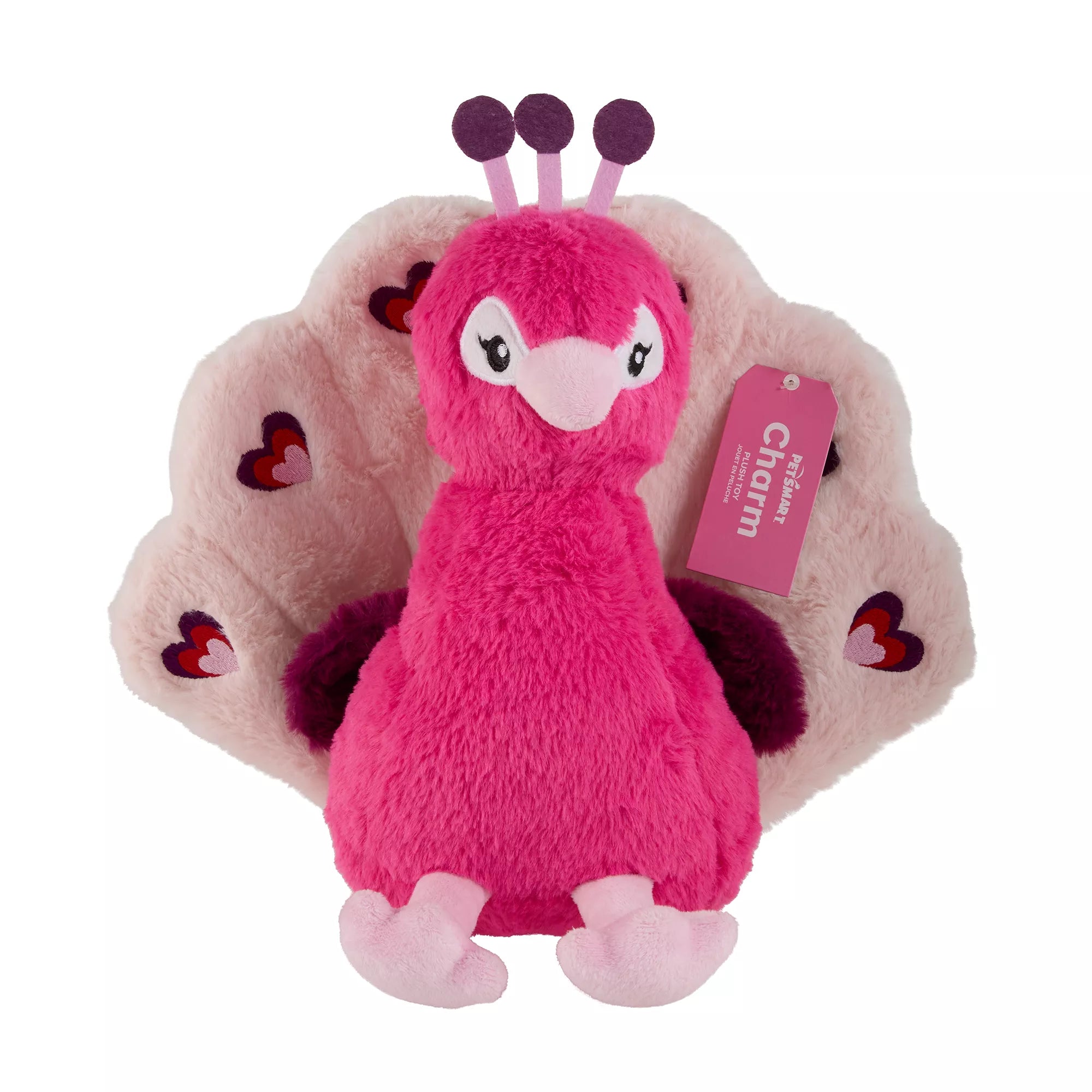 Peacock Valentine's Day Dog Toy Plush for Interactive Play
