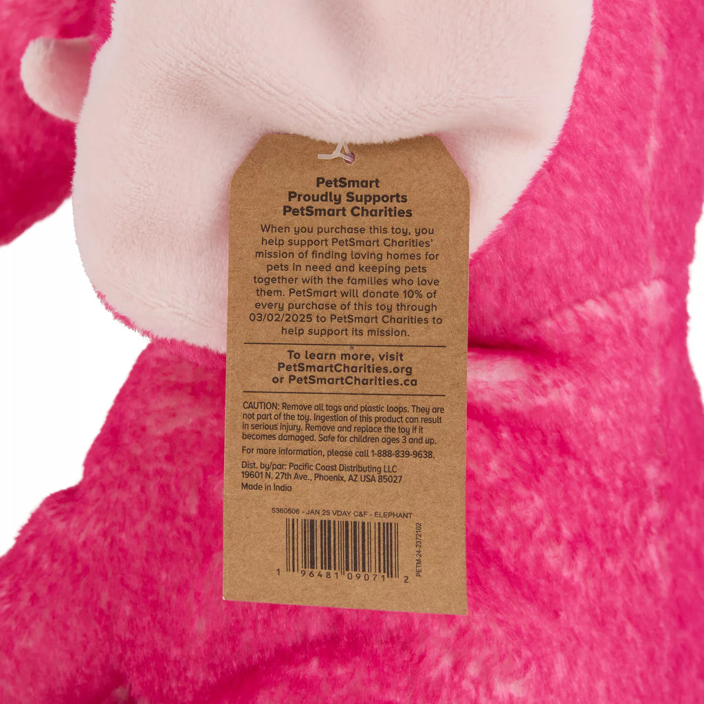 Valentine's Day Chance & Friends Elephant Dog Toy Plush for Interactive Play