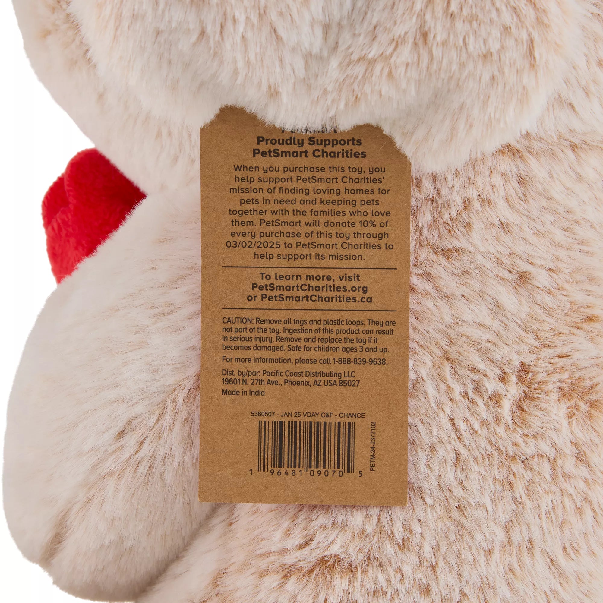 Chance Valentine's Day Dog Toy Plush for Interactive Play