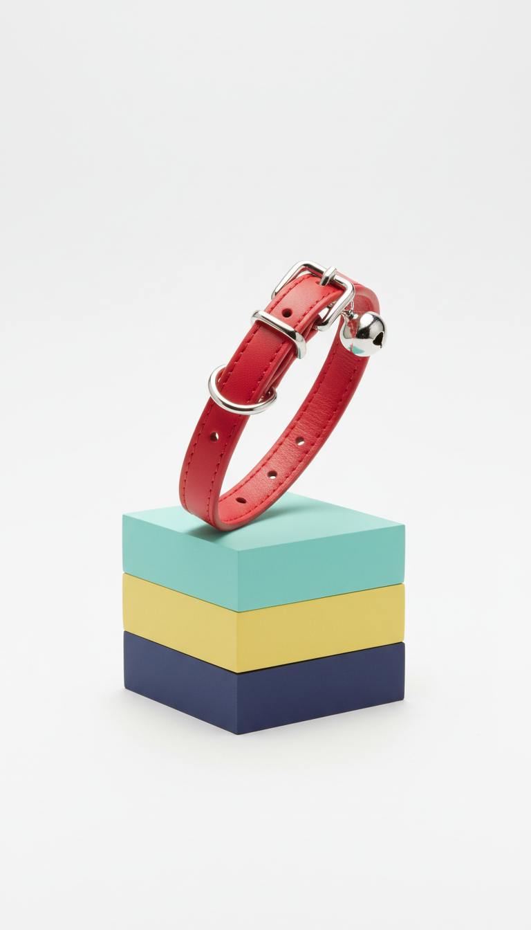 Leather Leash With Chrome Hardware
